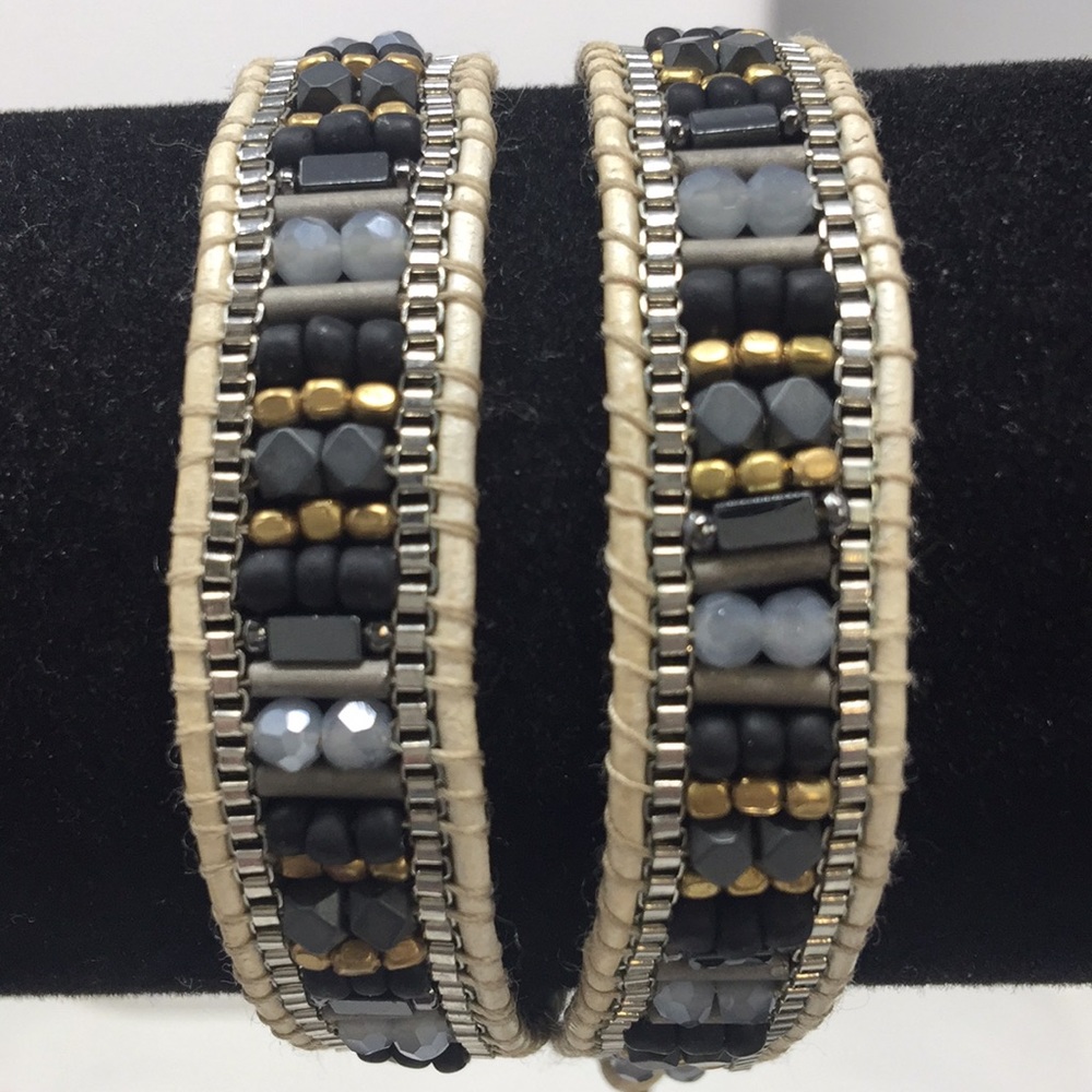 Nakamol wrap bracelet with faceted arrowhead charm
